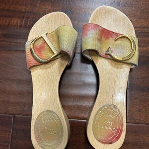 Christian Dior Limited Edition Paris Women's Multicolor Slide Sandals